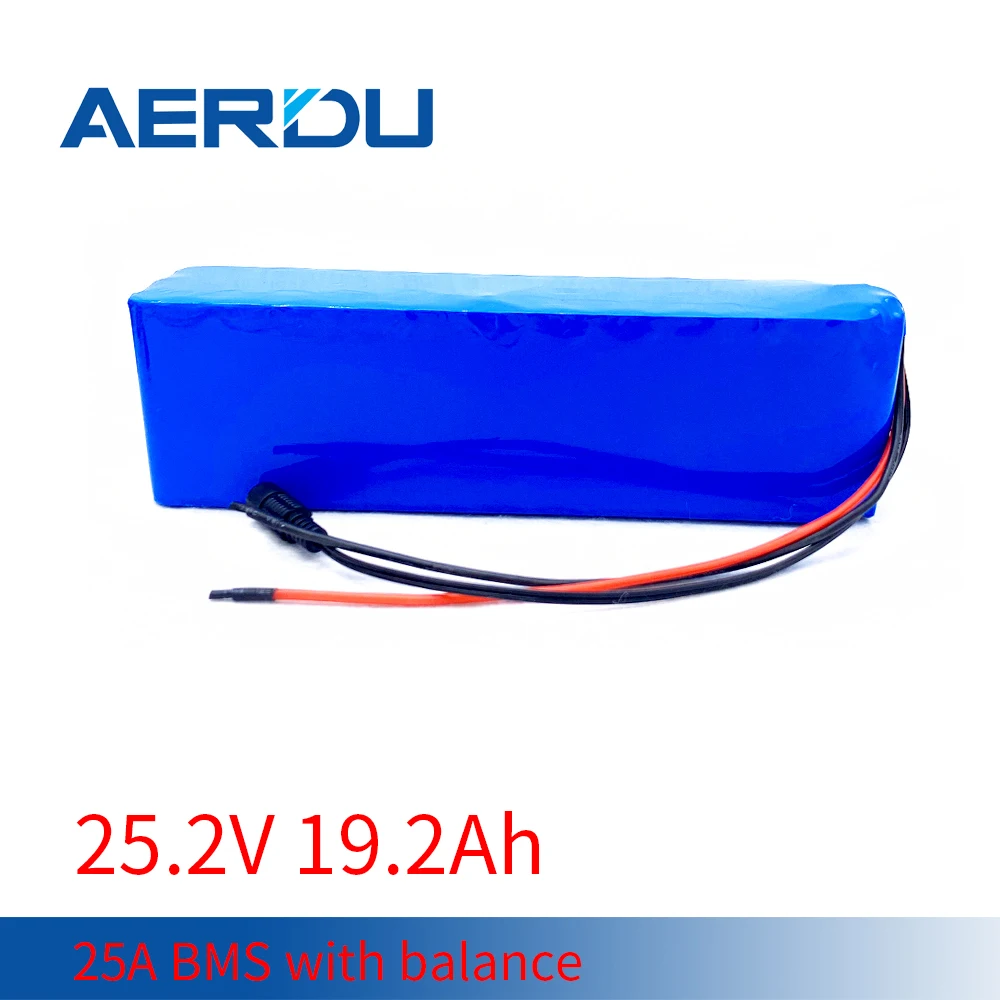 

AERDU 6S6P 25,2 в 18650 а/ч 25 А BMS с балансом 3200, литиевый аккумулятор 420 мАч Вт, поддержка большой мощности