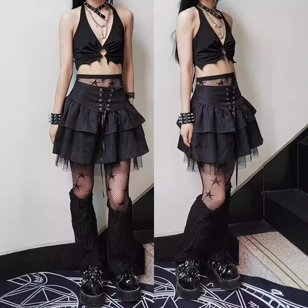 Женская мини-юбка трапециевидной формы с высокой талией