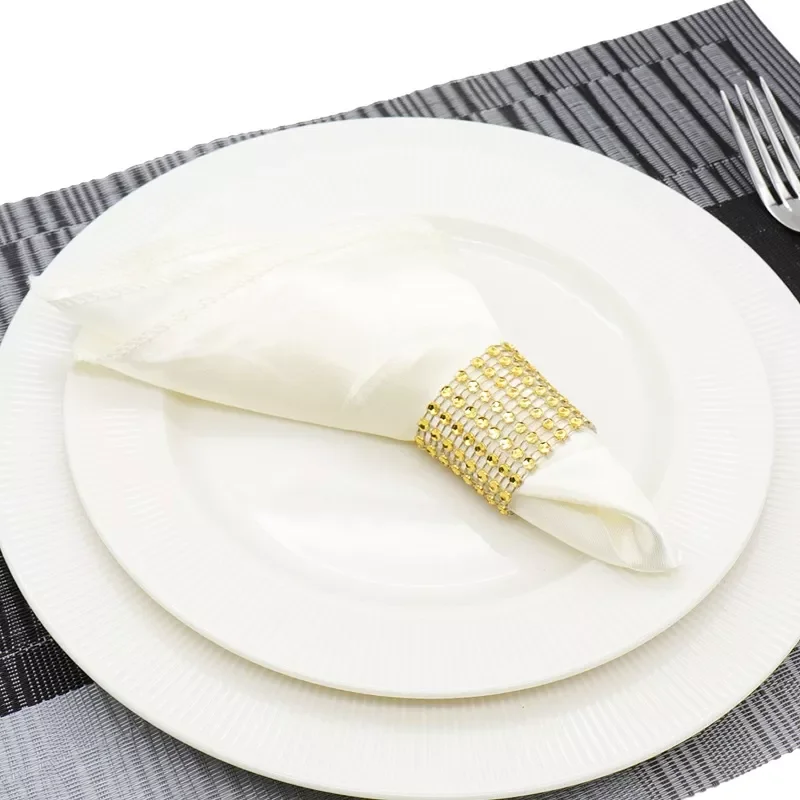 

12pcs White Hemstitched Napkins 30x30 cm Pink Satin Cocktail Napkin for Party Wedding Table Cloth Soft Kitchen Dinner Napkins