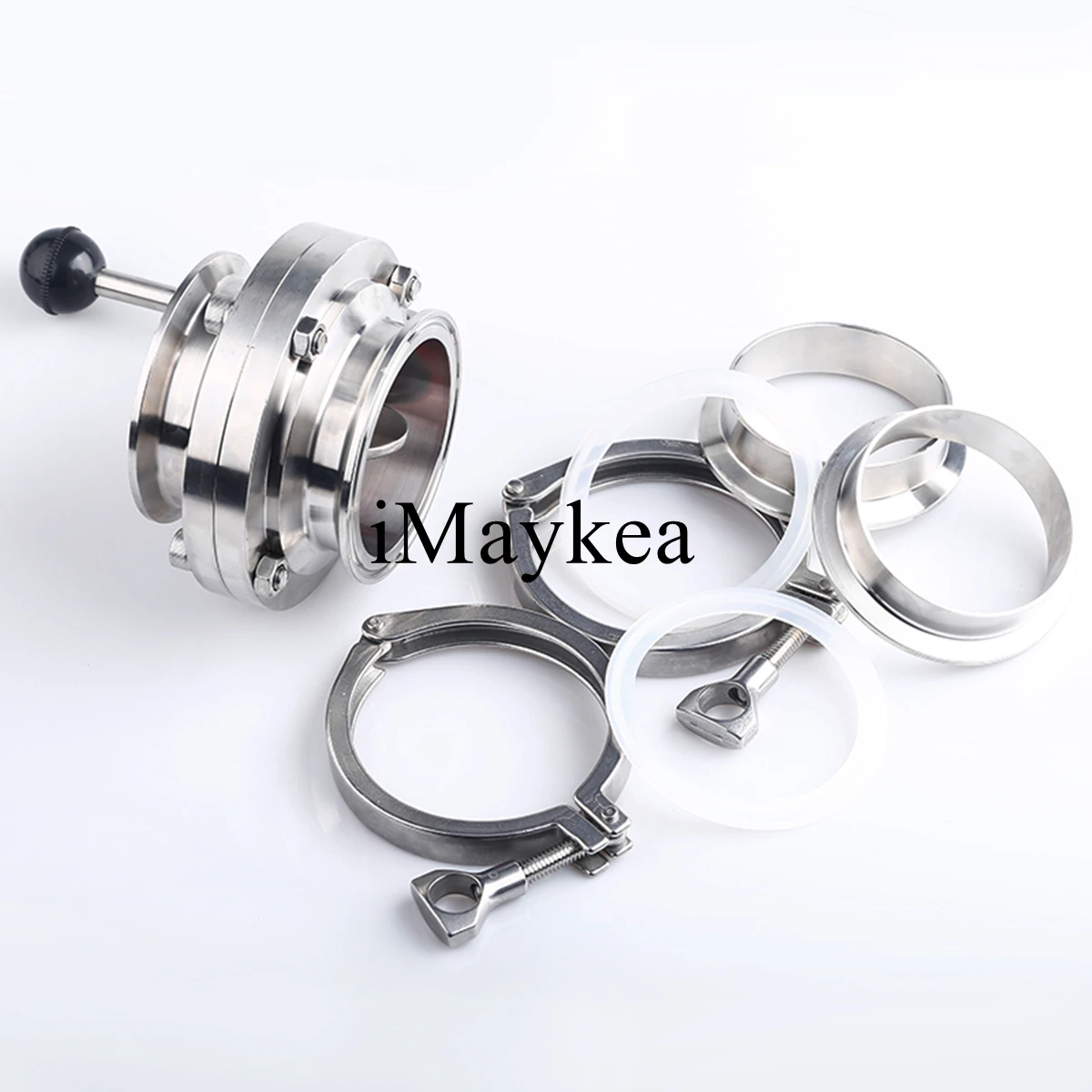 Набор санитарных клапанов-бабочек из нержавеющей стали 1/4 2-304 дюйма тройной зажим