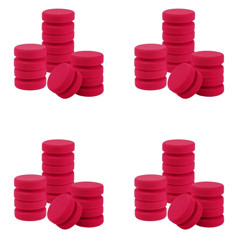 

32 Pack Paint Sponge Applicator Detail Sponge Paint Round Wax Applicator Tire Shine Applicator (Red)