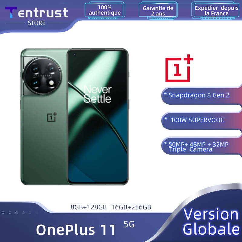 Versione Globale Oneplus 11 5G Smartphone Snapdragon 8 Gen 2 6.7 2K 120Hz Display Amoled 100W Supervooc Carica 5000Mah 50Mp Camer