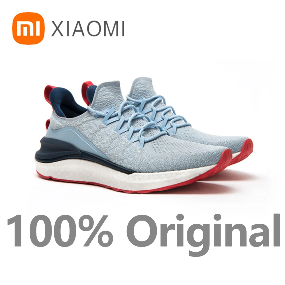 100% Original New Mijia Sneaker 4 Sports Running Shoes Men Outdoor Walking ETPU Comfortable Breathable Fly Woven Bevel