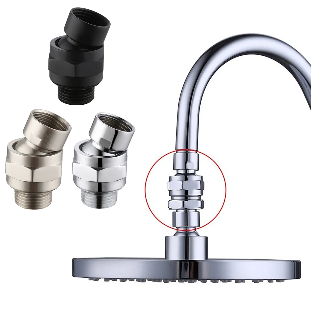 "Ball Joint Shower Head Connector Swivel Adapter G1/2 Adjustable