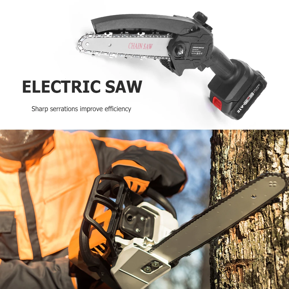 

Мини-пила цепная электрическая, 1000 Вт, 6 дюймов, с аккумулятором 1/2