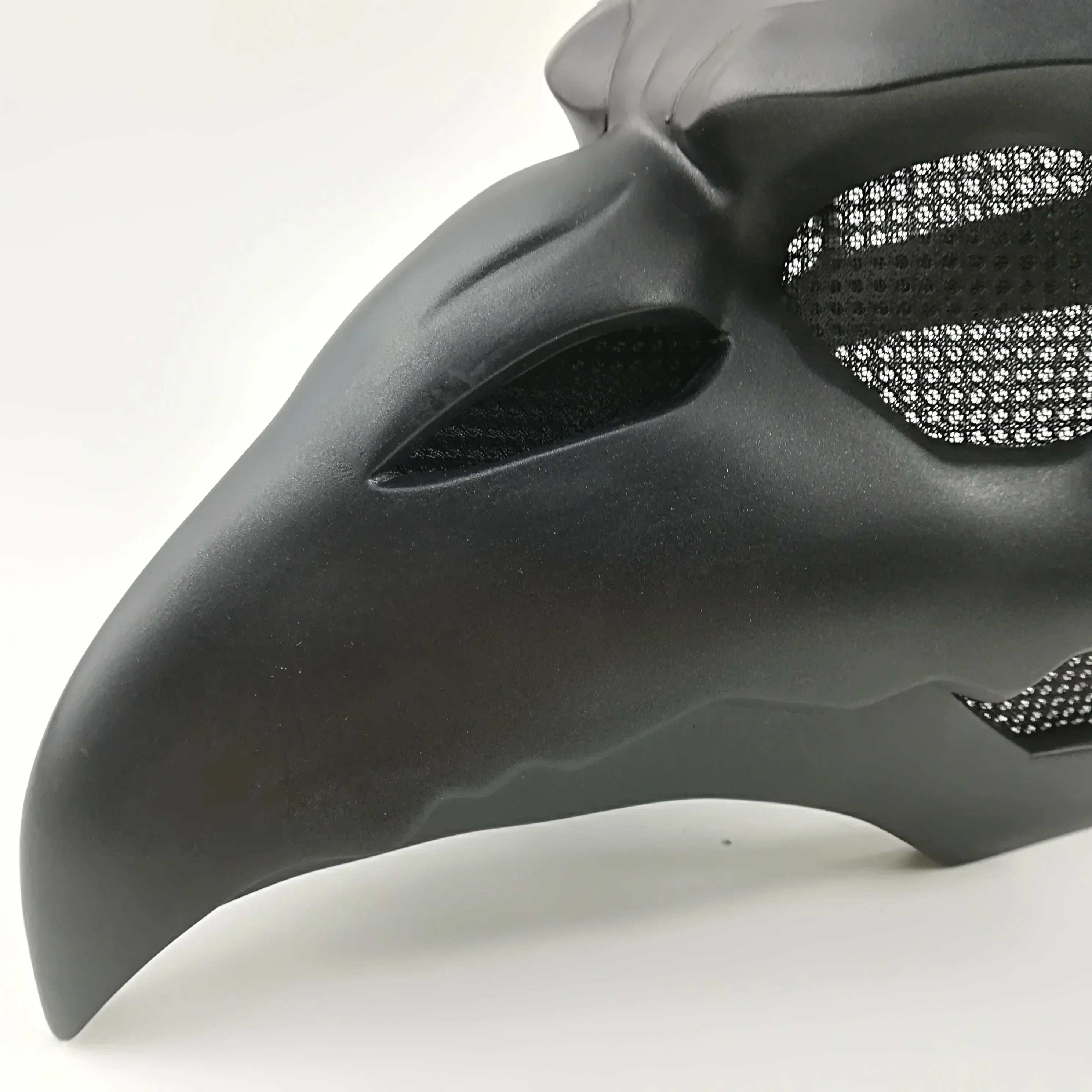 Панк Ворона Доктор Косплей Маска Костюм Черная Кожа Со Светодиодными Глазами Для