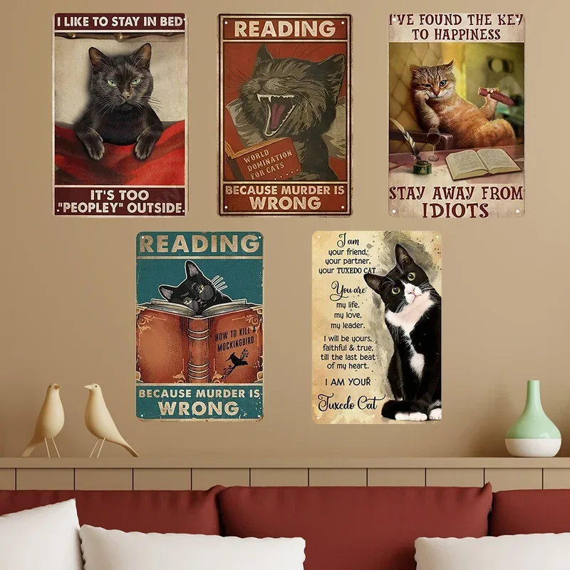 Винтажные металлические знаки с милым декором жестяные забавные цитатой hello Dark my