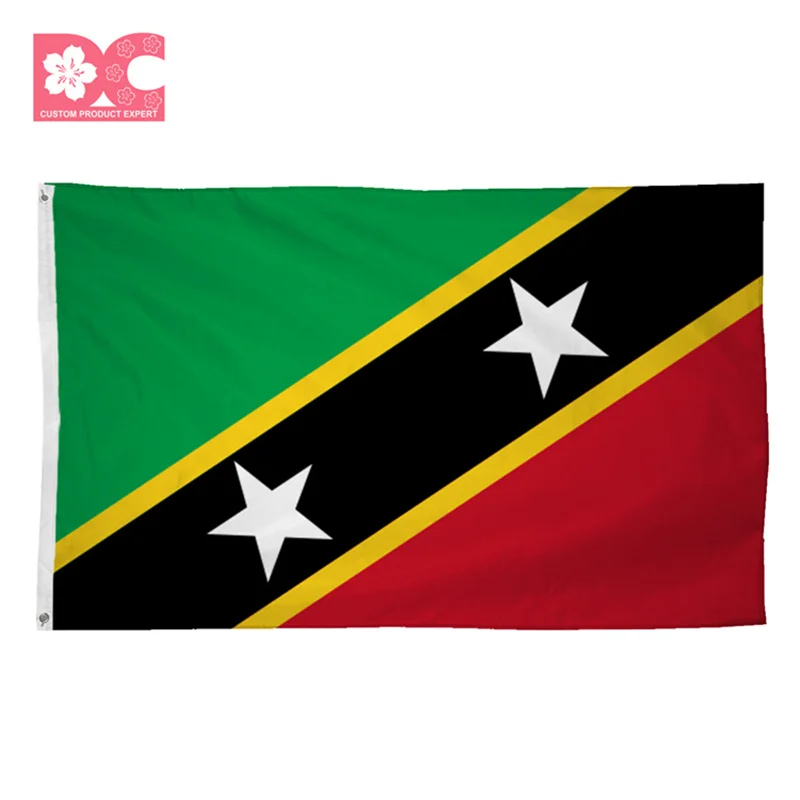 Флаг страны Святого Китса и невираса высококачественный Шелковый флаг 3x5 футов с