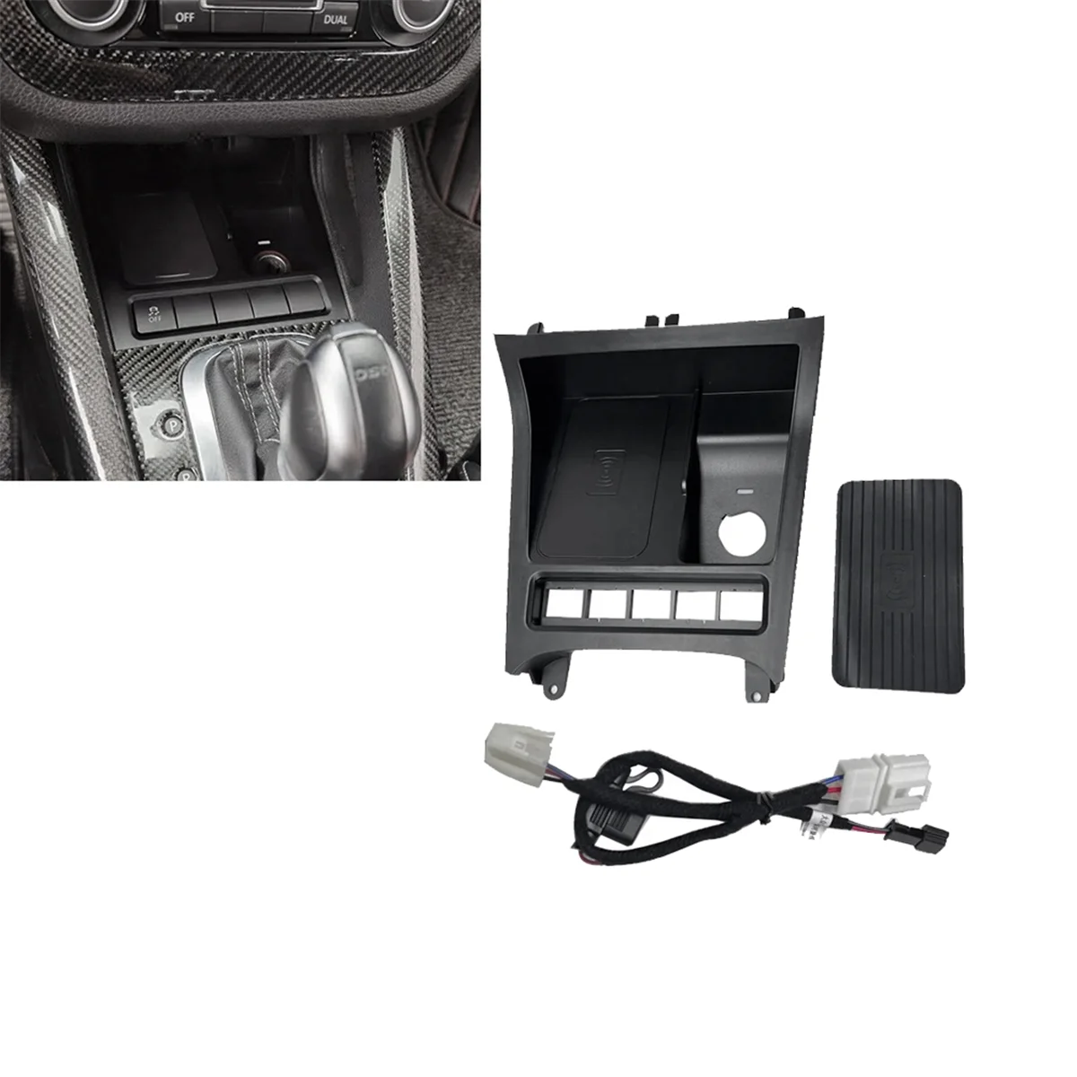 Автомобильное беспроводное зарядное устройство QI чехол для зарядки телефона VW