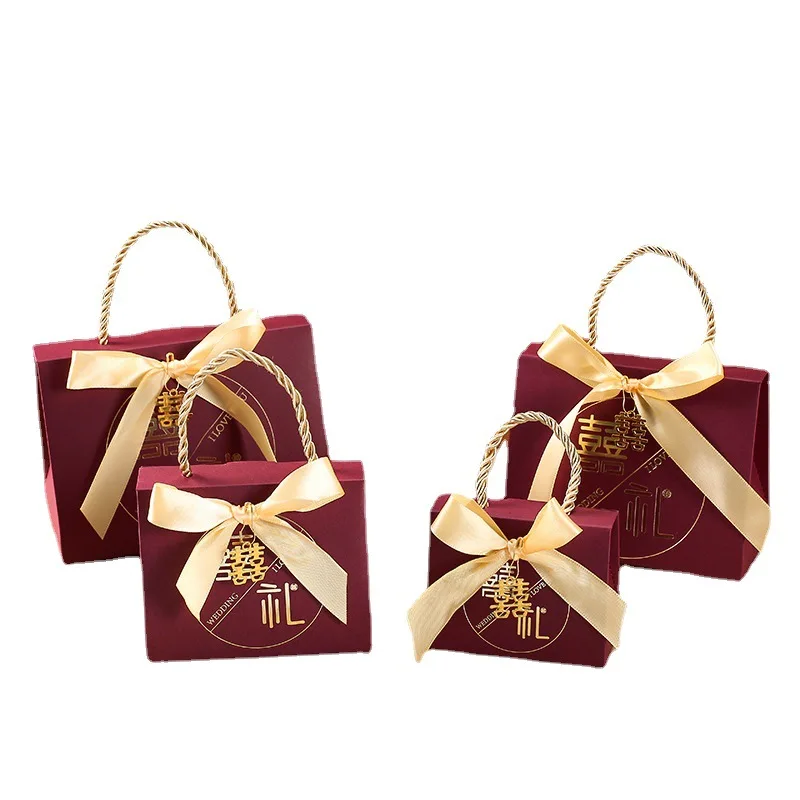

High Type Gear With Hand And Joyful Candy Box Box Of Portable Wedding Packing Chinese Style Wedding Gift Boxes 6666