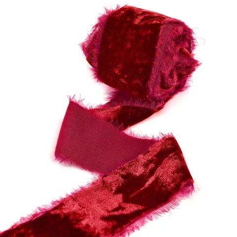 Бархатная лента с бантом, 4 см, 3 ярда