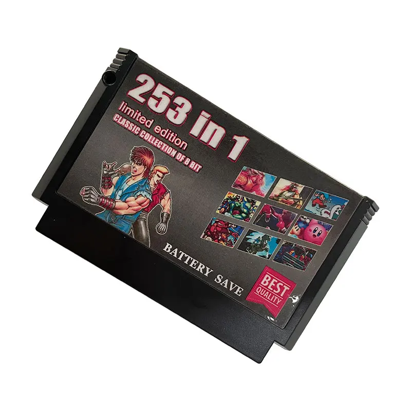 253 In 1  Super Game Memory Cards 8 Bit 60 Pins multi Game Cartridge For FC Classic