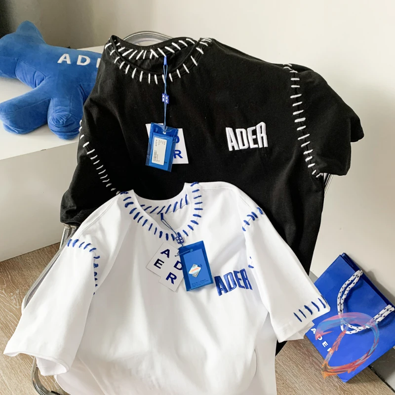 

Ader Handmade Hook Line Design Fashion T-Shirt 1:1 High Quality Short Sleeves Adererror Tshirts
