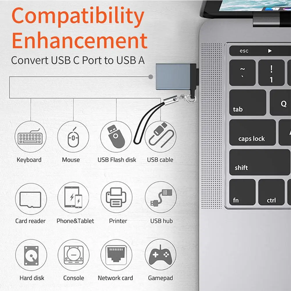 

Адаптер Usb Type-c (папа)-Usb 3,0 (мама)