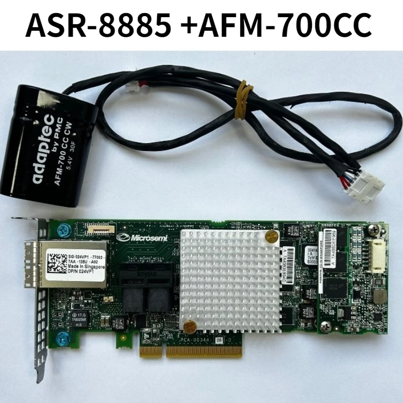 Фото Контроллер RAID-накопителей ASR-8885 SAS 12G SATA/SAS + батарея 700 мАч, 100% протестирован, исправен №1
