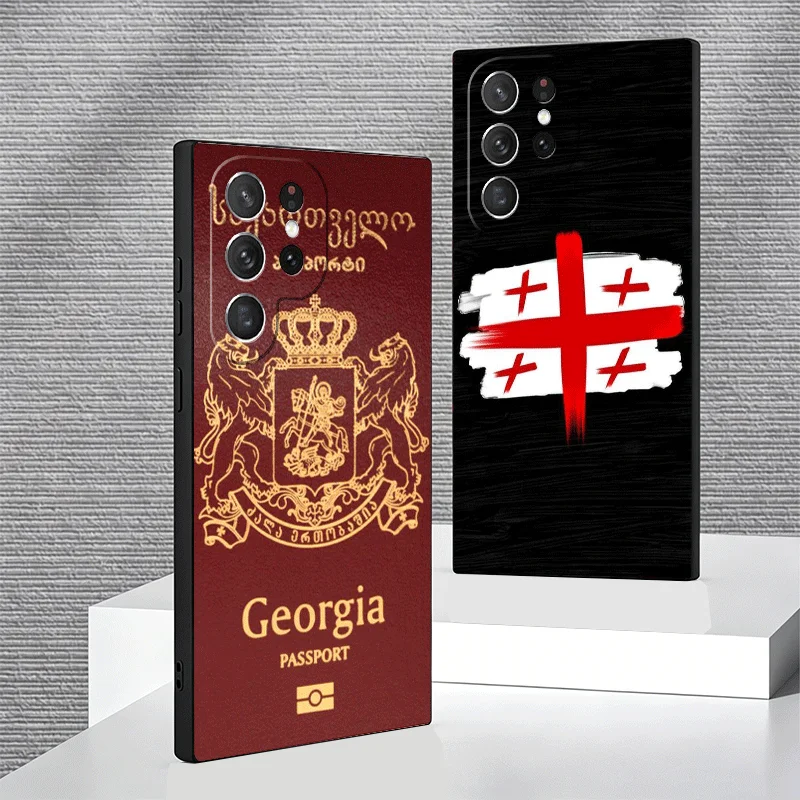 Фото Чехол для телефона с флагом Грузии для Samsung Galaxy S24 S25 S26 Ultra S23 Plus S22 S21 FE S20 + Edge, индивидуальный дизайн №2