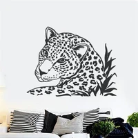 leopard tiger wild cat wall decals african animals safari vinyl stickers home decor bedroom living decoration murals dw13719