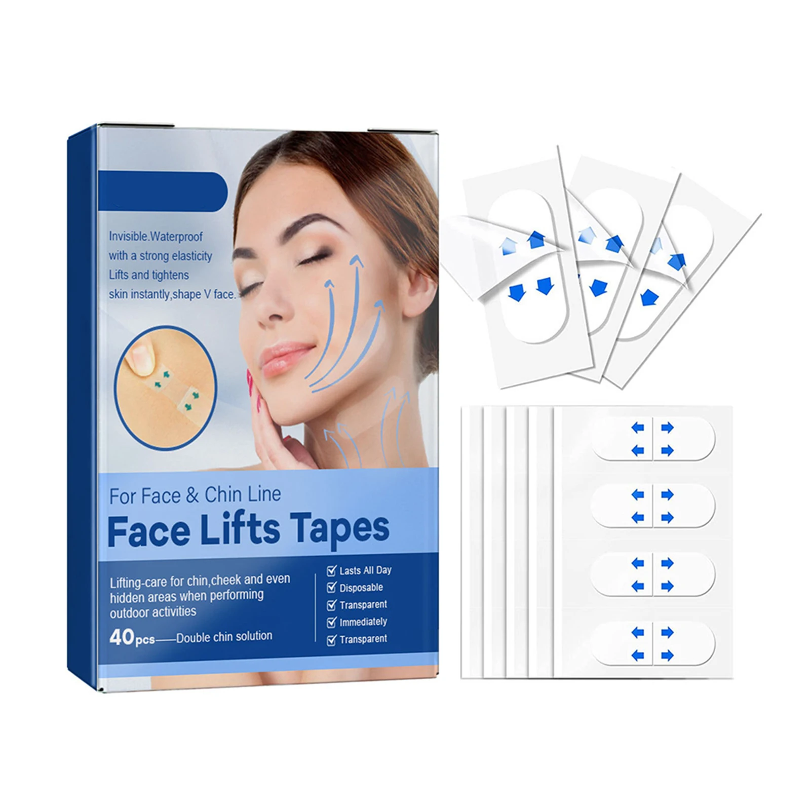 

Прозрачная наклейка для лица, водостойкая клейкая лента для лица, инструмент для макияжа