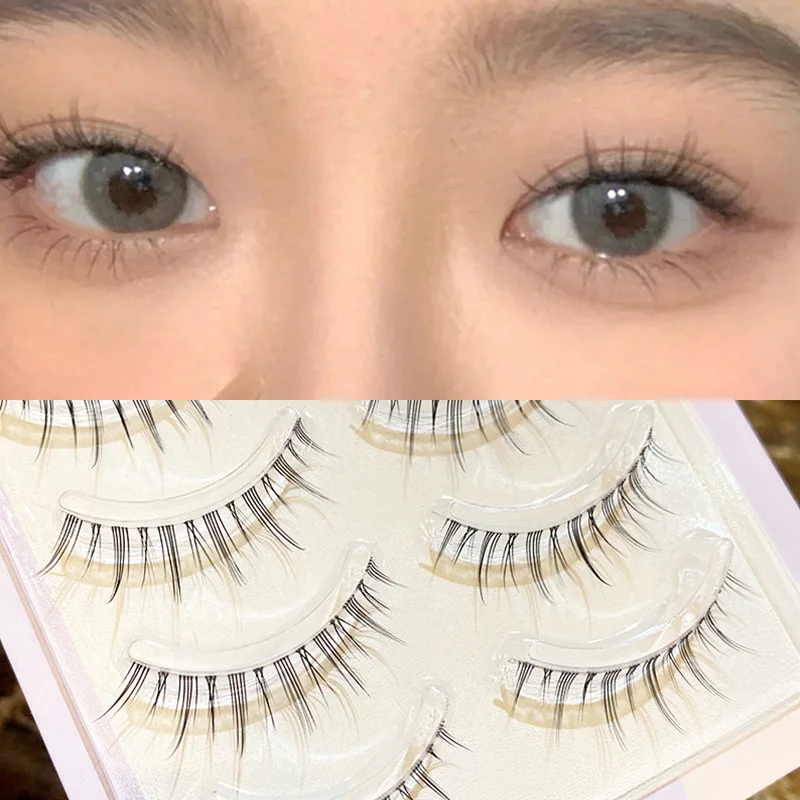 

Transparent Stem Sharpened False Eyelashes Natural Nude Fake Eyelashes Little Devil Lash Extension Beauty Comic Eye Makeup