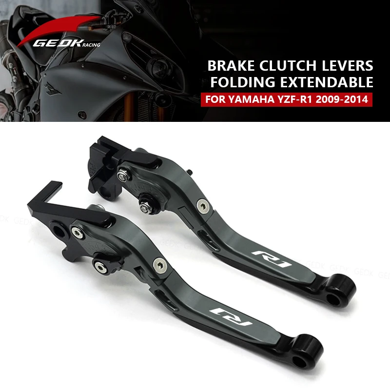 

Folding Brake Handle Clutch Lever Grips For YAMAHA YZF R1 2009 2010 2011 2012 2013 2014 Motorcycle CNC Aluminum Modified Parts