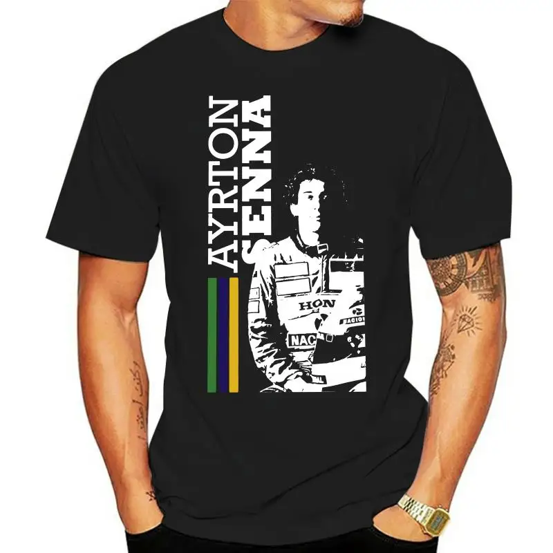 

Men T-Shirt 2022 Newest Ayrton Senna Brazil Racings Legend T SHIRT