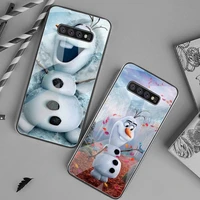 olaf snowman frozen phone case tempered glass for samsung s20 ultra s7 s8 s9 s10 note 8 9 10 pro plus cover