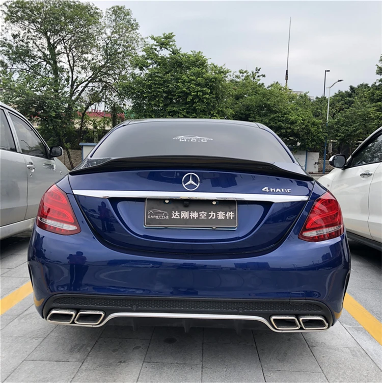 For W205 Spoiler 2015-2018 ps Mercedes-Benz C-class C180 C200 ABS plastic Material Car Rear Wing Color | Автомобили и мотоциклы