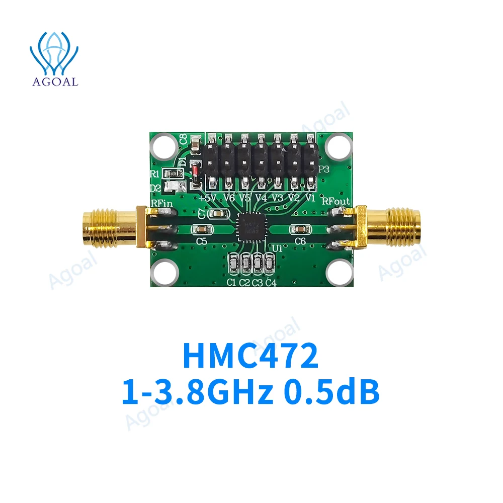 

HMC472 1~3.8GHz RF Attenuator Module 0.5dB Step Low Insertion Loss Program Controlled Wideband 6 Bit Digital Attenuator Board