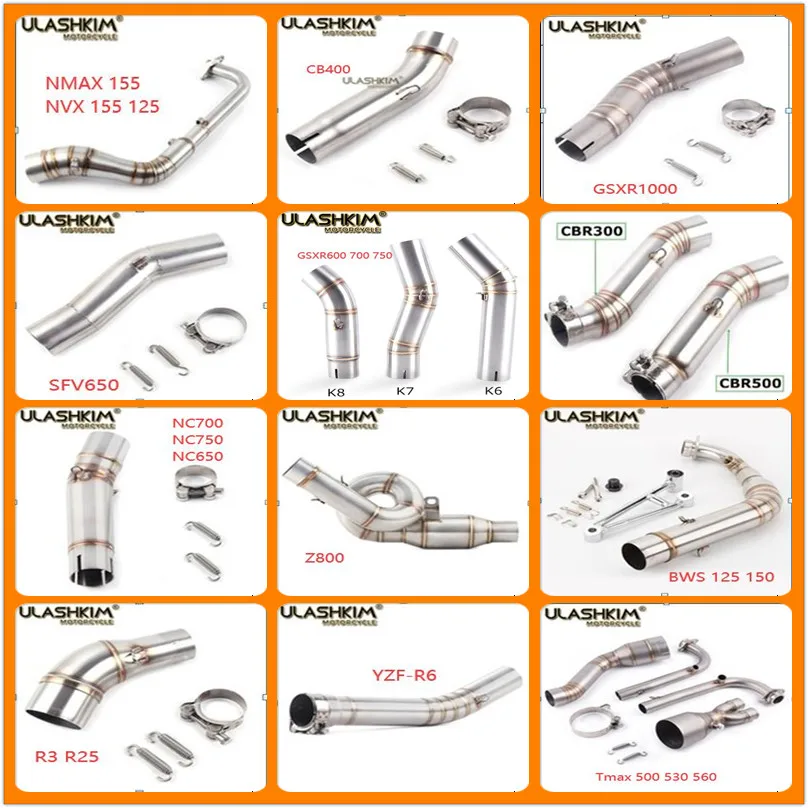 

Exhaust CBR1000 CBR 1000RR Motorcycle Exhaust Modified 2004 to 2018 Years Titanium Alloy Midpiece Straight Whole Exhaust Pipe