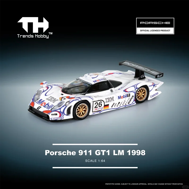 Th 1:64 911 GT1 Lm 1998 24-H Le Mans Champion Car 2025 Ханчжоу Выставка Ограниченная серия Имитация сплава Миниатюрная модель игрушки (art.: 3920d3601285e) - 3920d3601285e