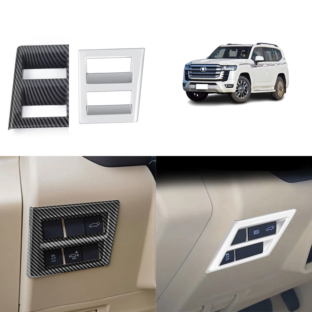 

For Toyota Land Cruiser 300 LC300 2022 2023 2024 ABS Car Accessories Left Control Button Cover Headlight Adjustment Switch Trim
