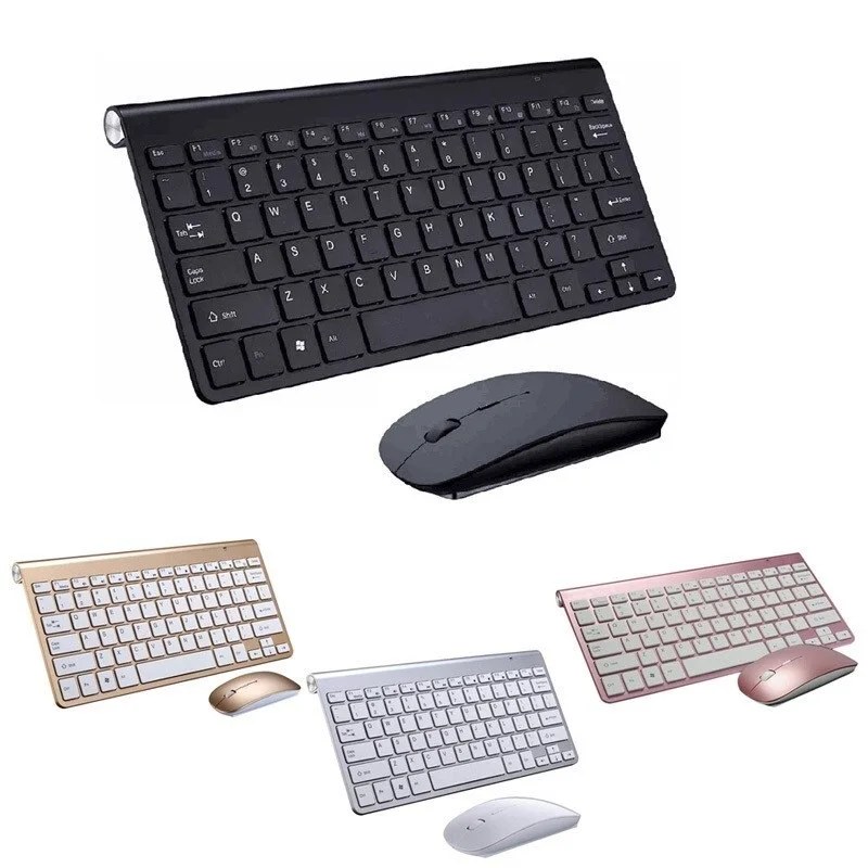 

HSYK Wireless Keyboard 2.4 GHz Slim Multmedia Keyboard with mouse Combo with USB Receiver for PC Laptop