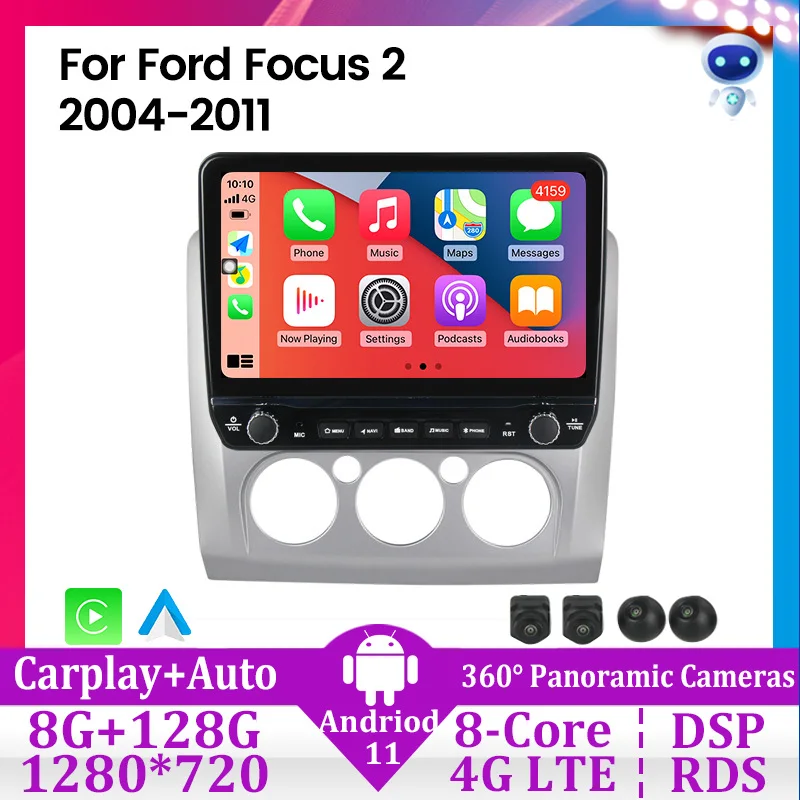 2 DIN 10 1 дюймовый автомобильный Android GPS-навигатор Радио мультимедийный плеер для Ford