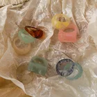 Женские Геометрические кольца из акриловой смолы, в форме капли