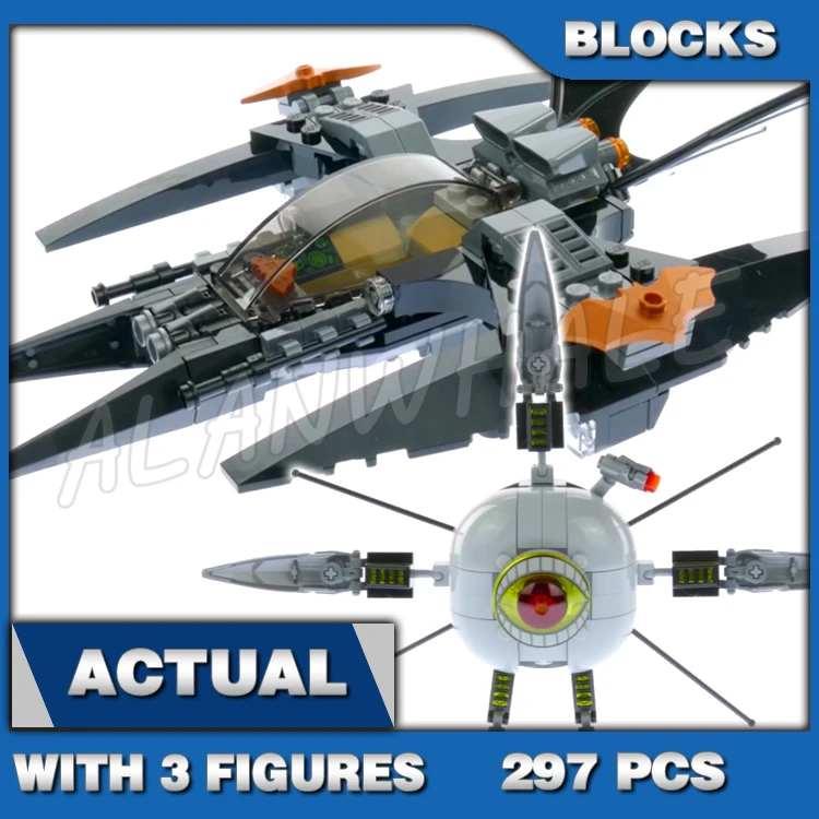 297 шт. набор строительных блоков Super Fighter Brother Takedown Batjet регулируемые Talons 11023