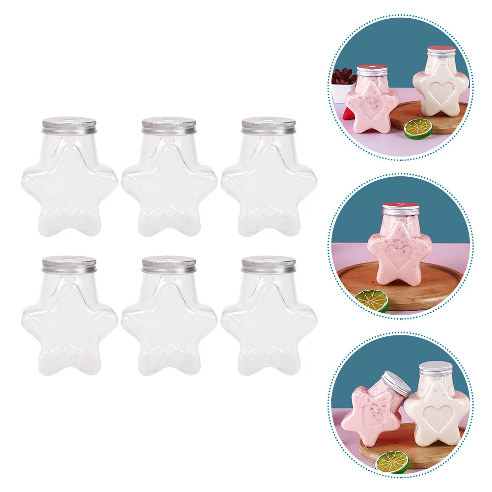 

Bottles Bottle Beverage Clear Star Cute Drinking Drink Smoothie Container Portable Water Cold Shaped Reusable Juicing Honey
