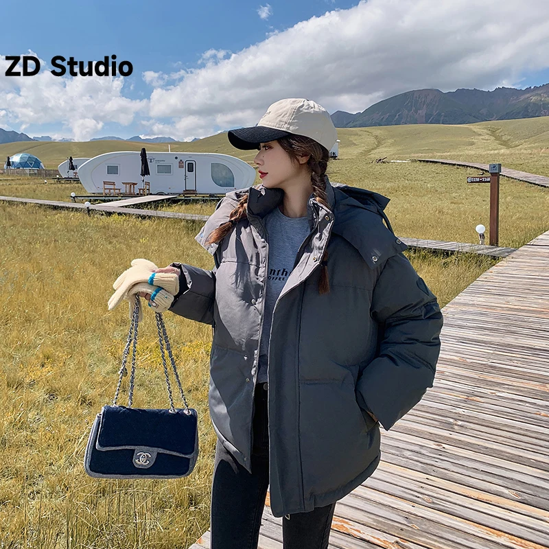 

[ZD Studio] 2023 зимняя новая короткая пуховая куртка Love для мужчин и женщин, плотное дизайнерское пальто
