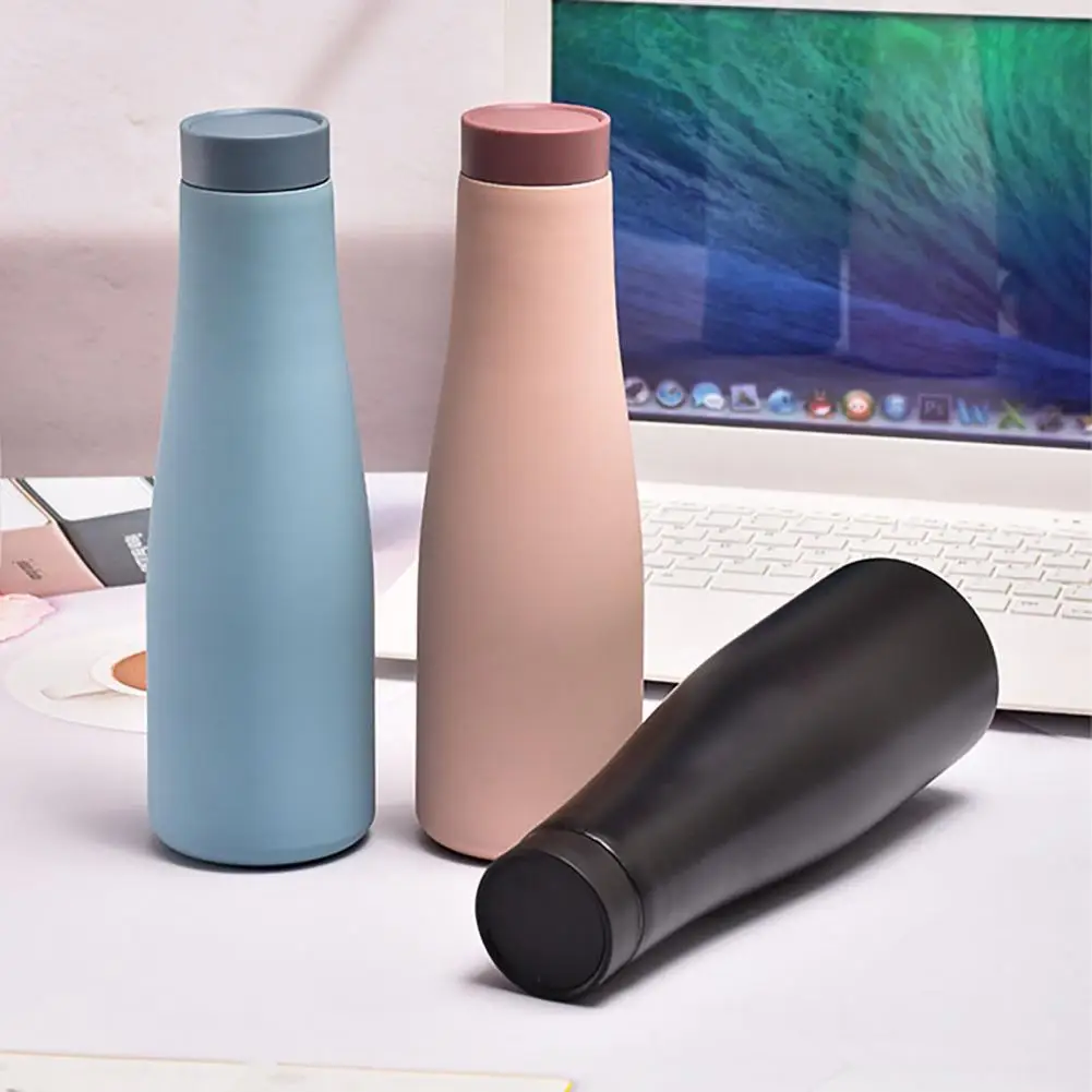 

500ml Thermal Cup Sealed Frosted Texture High Capacity Leak-proof Portable Keep Warm Easy to Carry Stainless Steel Vacuum Flask