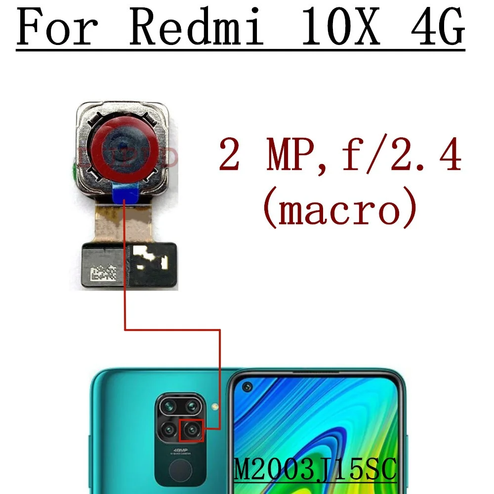 Модуль передней и задней камеры для Xiaomi Redmi 10X 4G M2003J15SC запасные части замены