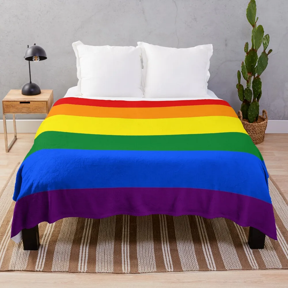 

Gay Pride Blanket| Lgbt Flag Phone Accessory| Lgbtq Rainbow| Pride Month| Pride Parade Blanket Fluffy Fur Twin Throw Blankets