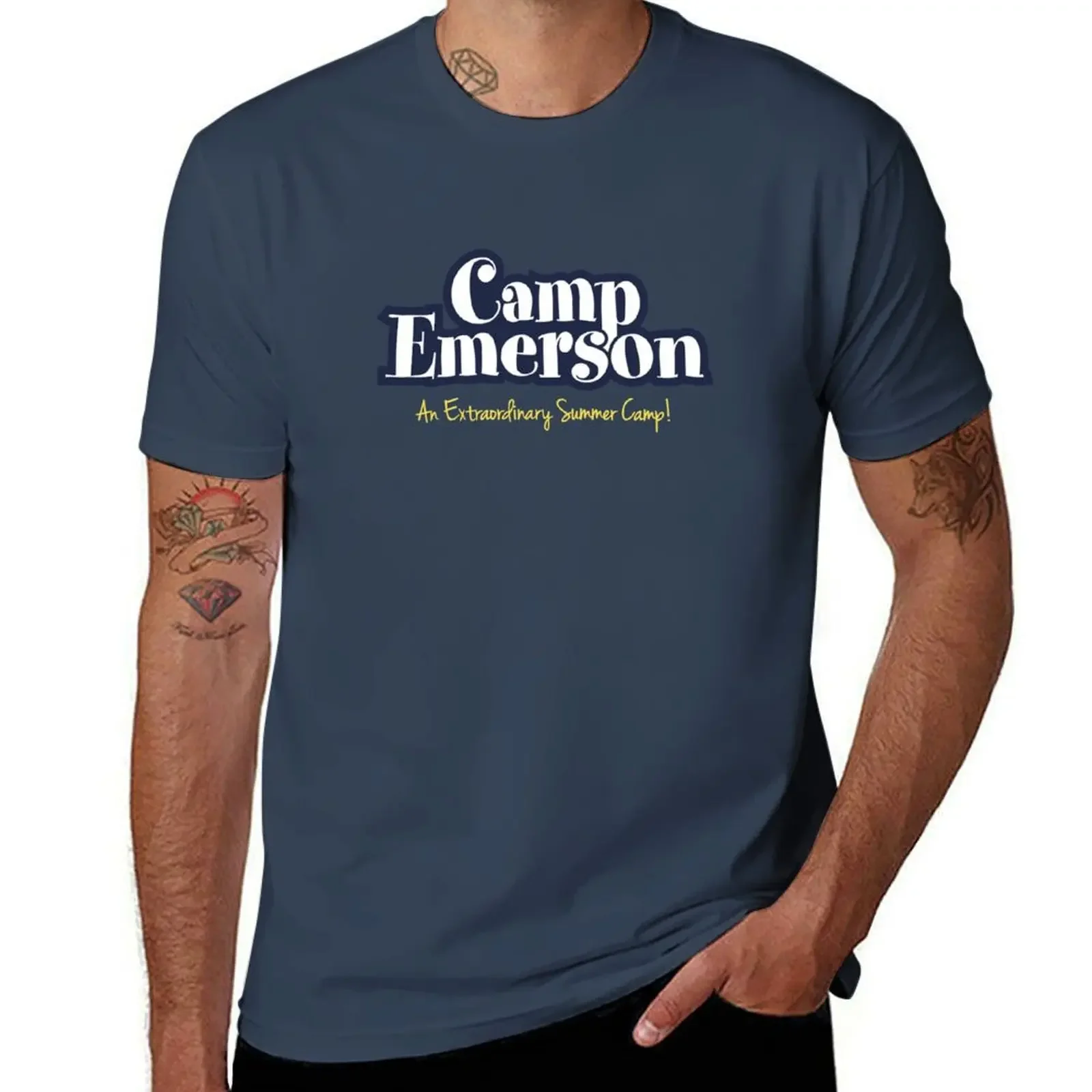 Логотип Camp Emerson - футболка Royal Blue мужская быстросохнущая блузка одежда в стиле