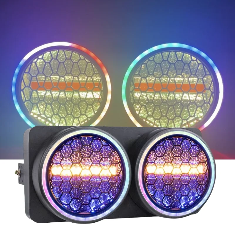 Светодиодный ретро COB Blinder Light 2 глаза 4 глаза Матрица Ретро стробоскопическая лампа DJ Фоновое освещение с кольцевой полосой Пиксельный эффект Свет (art.: 3920ce01cb0d2) - 3920ce01cb0d2