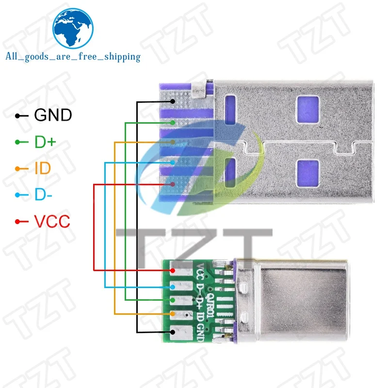 

PD Fast Charge Type-C USB 65W 5A разъем для сварки TZT