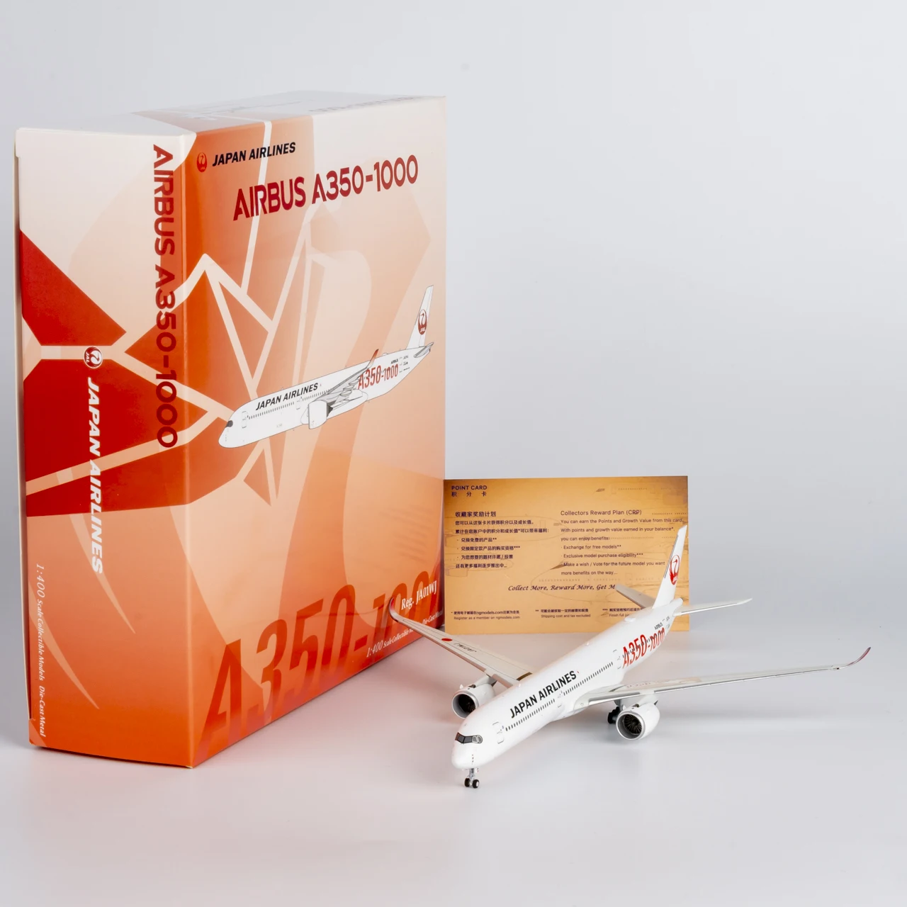 Фото 57012 Коллекционный самолет из сплава в подарок, модель NG 1:400 Japan Airlines JAL Airbus A350-1000, литая под давлением модель самолета JA01WJ №1