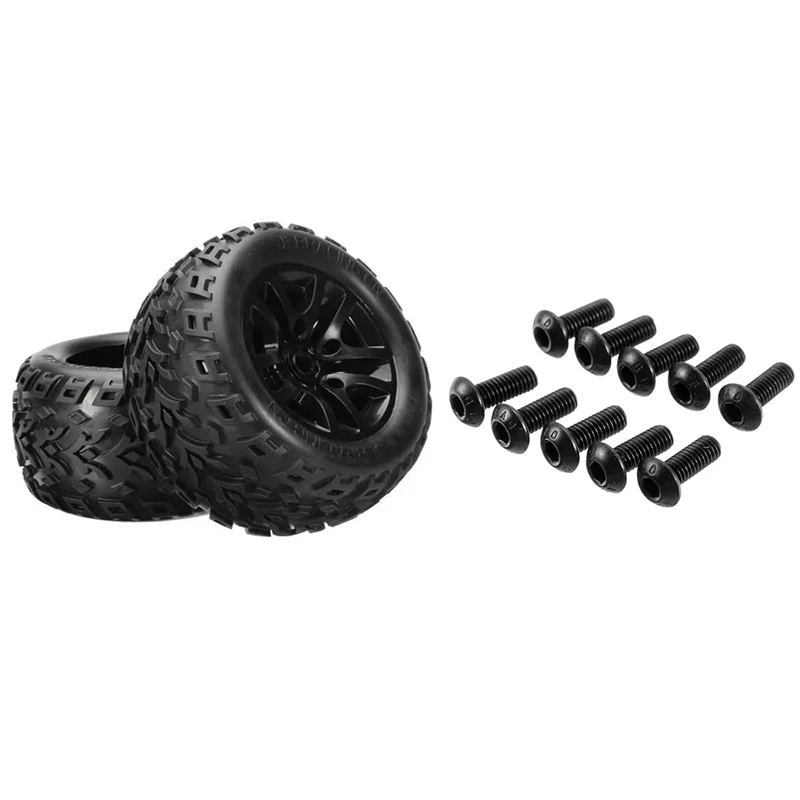 

2 Set RC Car Part: 1 Set Bigfoot Wheel Tire Tyre EB1002 & 1 Set SW005 Pm3x8mm Screw
