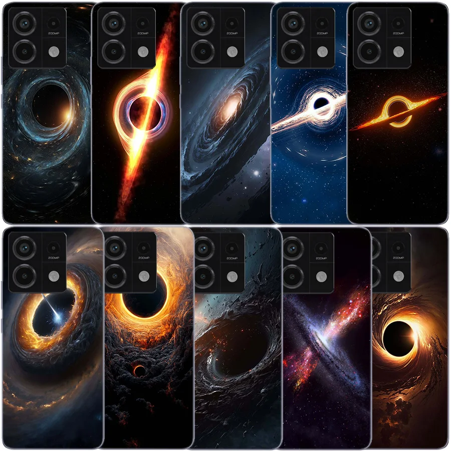 Cosmic Starry Sky Black Hole Clear Phone Case For Xiaomi Redmi 12 12C 10 10A 10C 9 9A 9C 9T Note 13 Pro + 12S TPU 8 8A 7 7A P