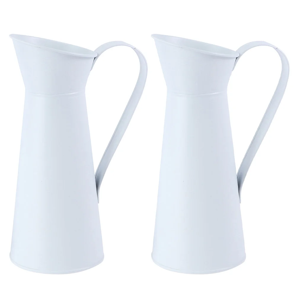 

2 шт. железная ваза для цветов, металлический кувшин в стиле ретро, украшение для дома, офиса, гостиной