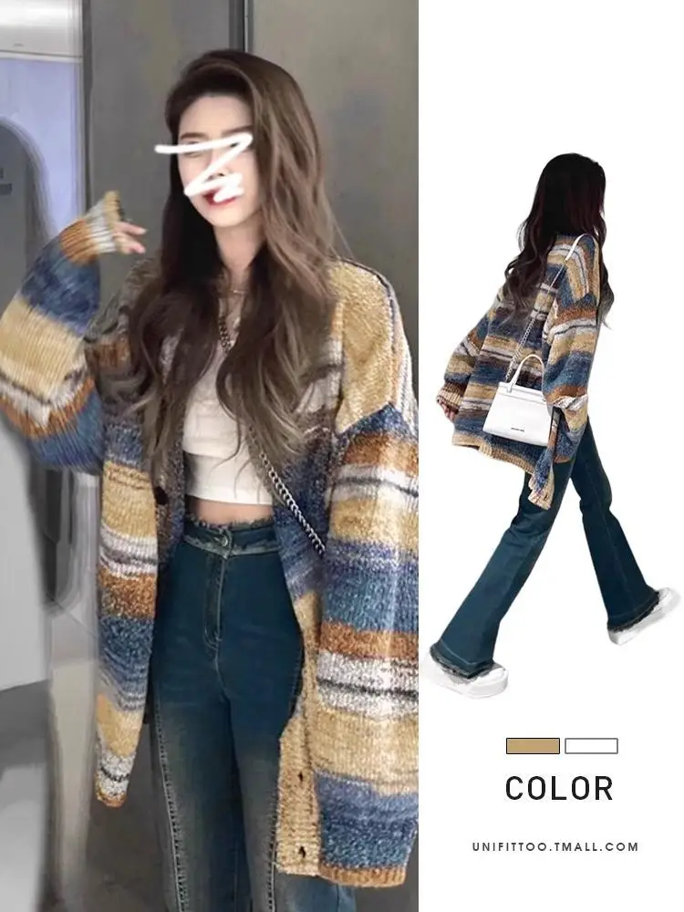 Вязаный свитер Sense женская одежда осень 2024 новая верхняя осенне-зимний кардиган