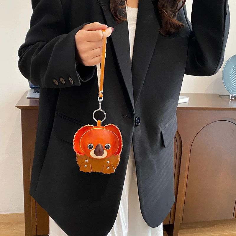 Забавная кукла-дракон ключ от машины игривый держатель ключей забавный кошелек