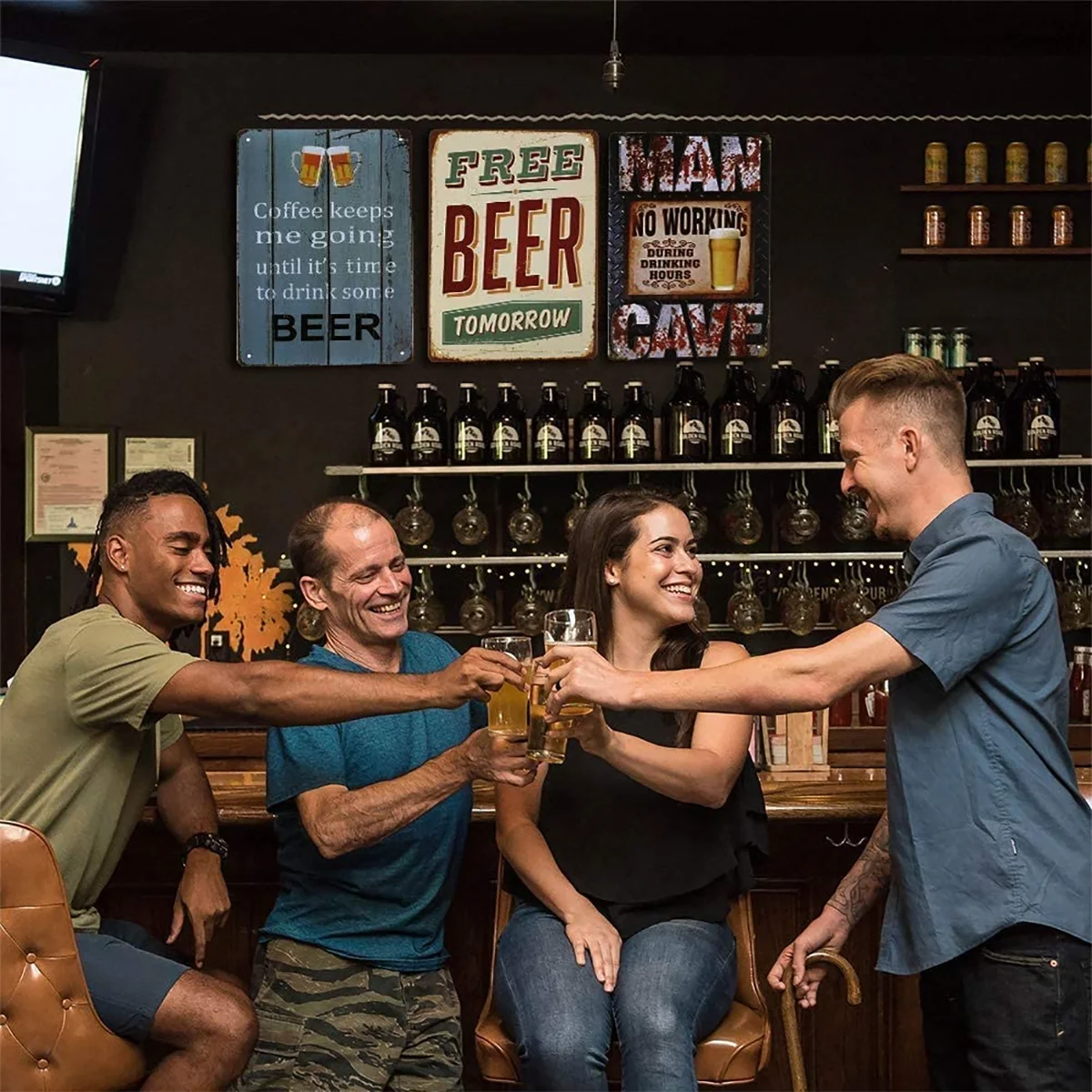 Металлический оловянный плакат на стену для рекламы гаража Ford |